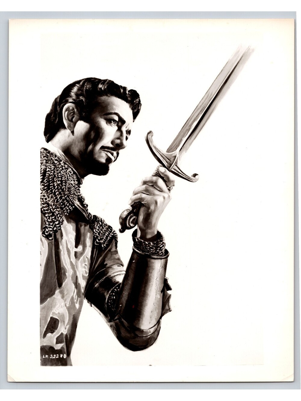 Robert Taylor Photo Drawing Knights Of The Round Table Movie Press Photo